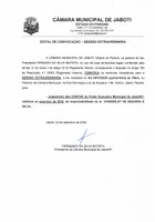 Convocação Reunião Extraordinária